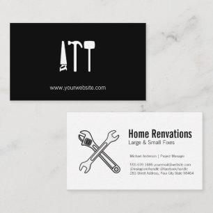 Wrenches   Home Renovation   Carpentry Appointment Card