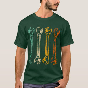 Wrenches Retro Car Mechanic Handyman Vintage boy f T-Shirt