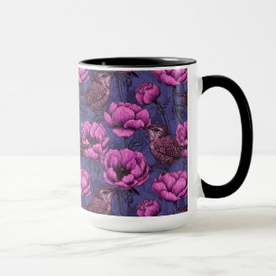 Wrens in the anemone garden mug