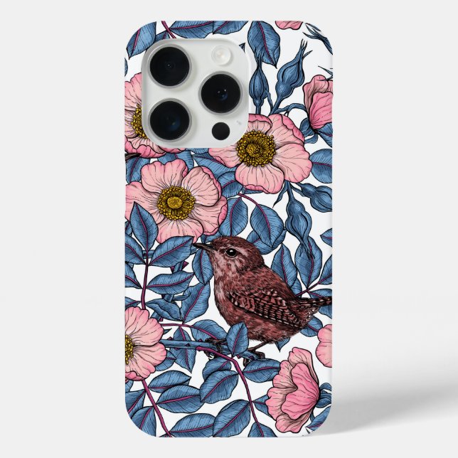 Wrens in the roses Case-Mate iPhone case (Back)