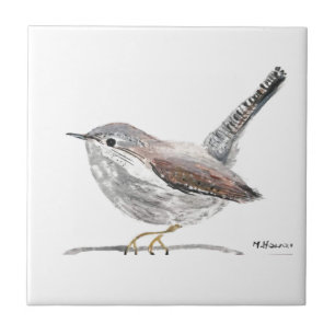 Wrens Rustic Vintage kitchen Birds Woodlands Wren Tile