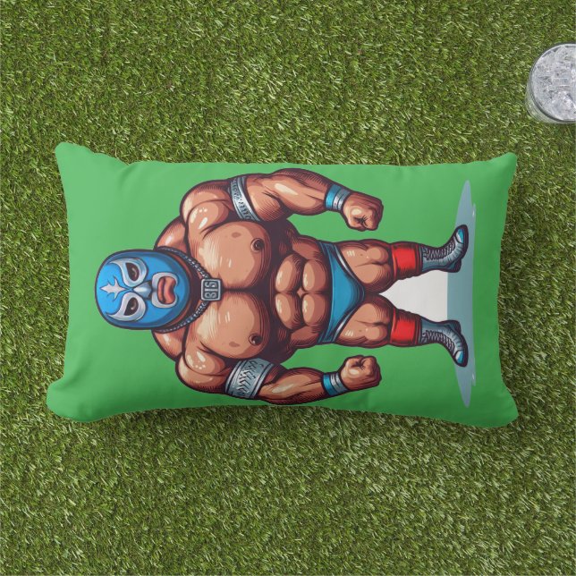 wreseling guy  lumbar cushion (Grass)