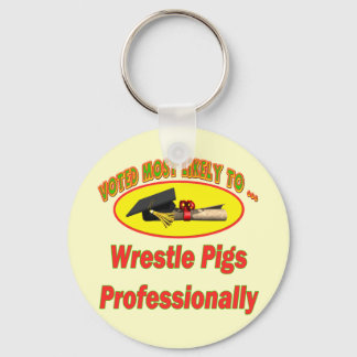 Wrestle Pigs Key Ring