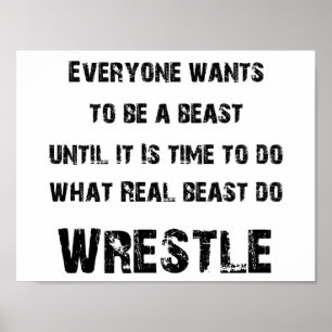 wrestle - real beast poster
