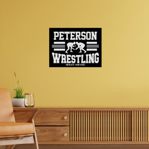 Wrestler ADD NAME School Athlete Wrestling Team  Poster