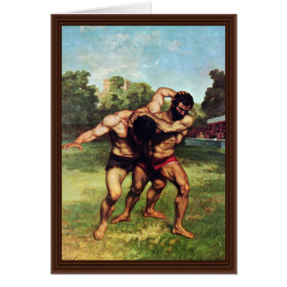 Wrestler By Courbet Gustave