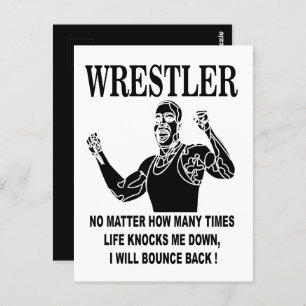 Wrestler Inspirational Wrestling Postcard