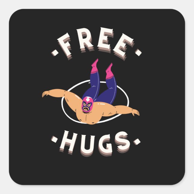 Wrestler Lucha Libre Mexican Wrestling Square Sticker (Front)