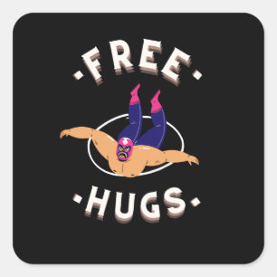 Wrestler Lucha Libre Mexican Wrestling Square Sticker