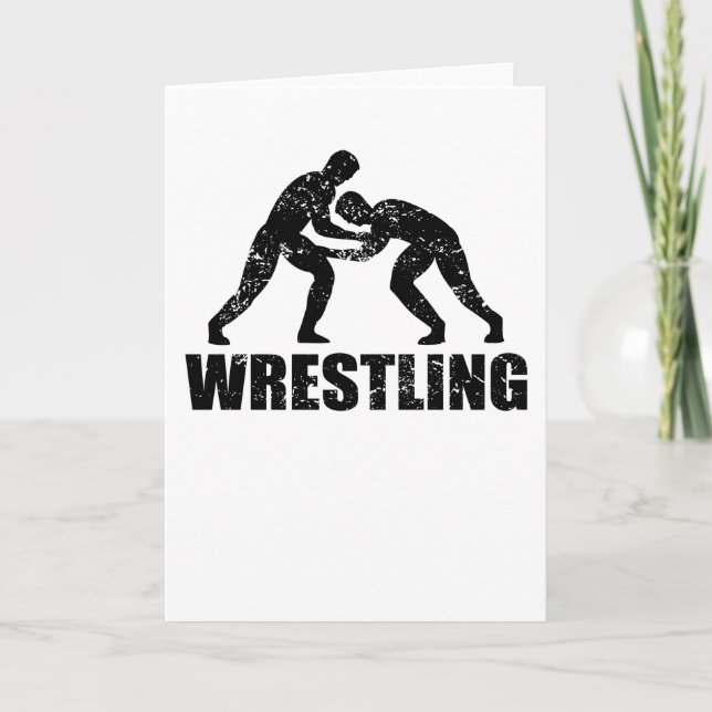 Wrestler Wrestling Catcher Martial Arts Gift Card (Front)