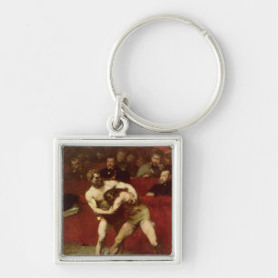 Wrestlers, 1875 key ring