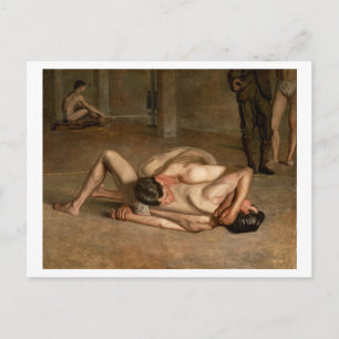 Wrestlers by Eakins Postcard