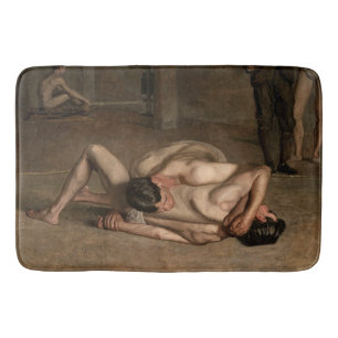Wrestlers (by Thomas Eakins) Bath Mat