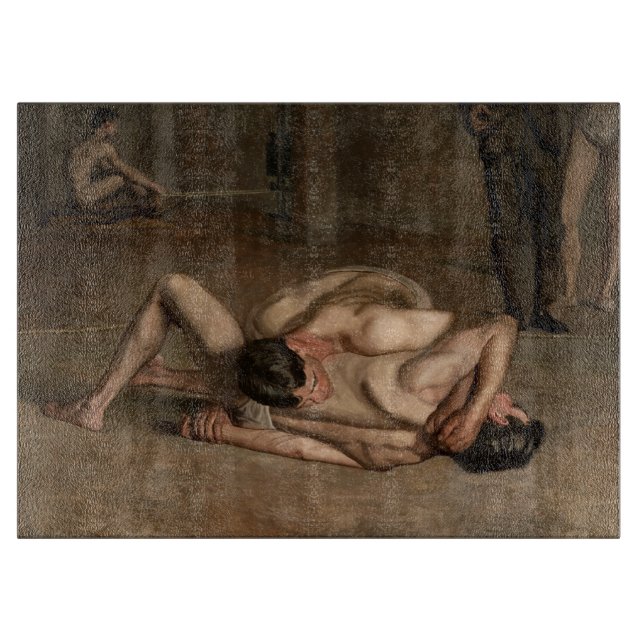 Wrestlers (by Thomas Eakins) Cutting Board (Front)