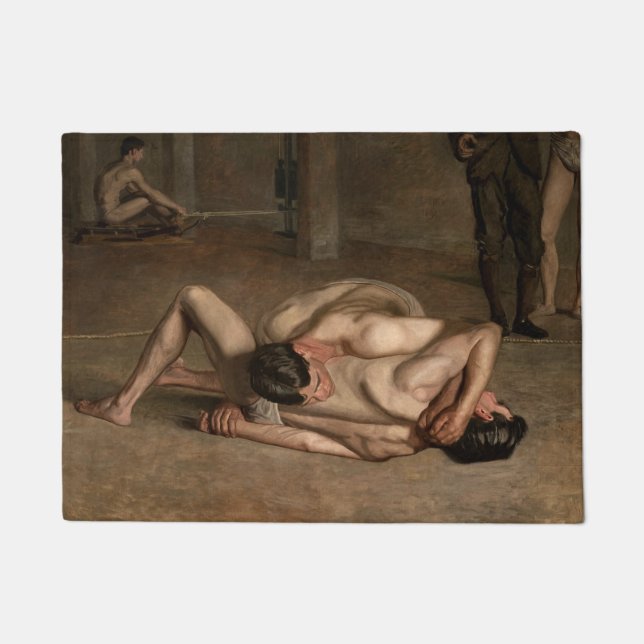 Wrestlers (by Thomas Eakins) Doormat (Front)