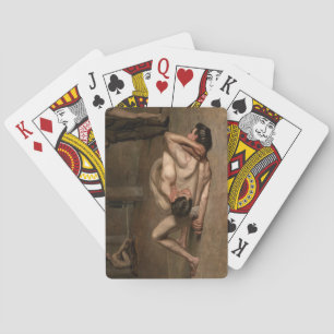 Wrestlers (by Thomas Eakins) Playing Cards