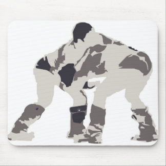 Wrestlers in Mongolia Mouse Mat