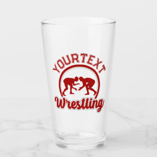  Wrestling ADD NAME Grapple Champion Team Player Glass