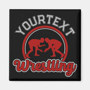 Wrestling ADD NAME Grapple Champion Team Player Magnet