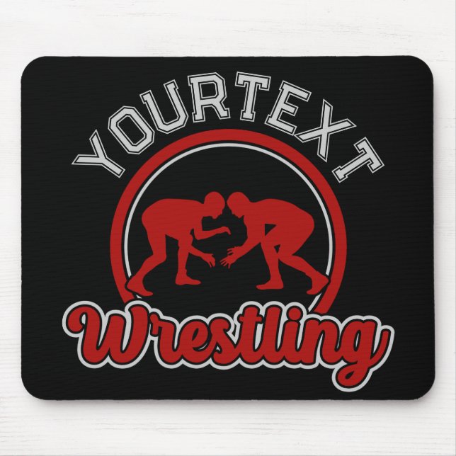  Wrestling ADD NAME Grapple Champion Team Player  Mouse Mat (Front)