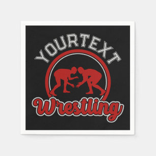  Wrestling ADD NAME Grapple Champion Team Player Napkin