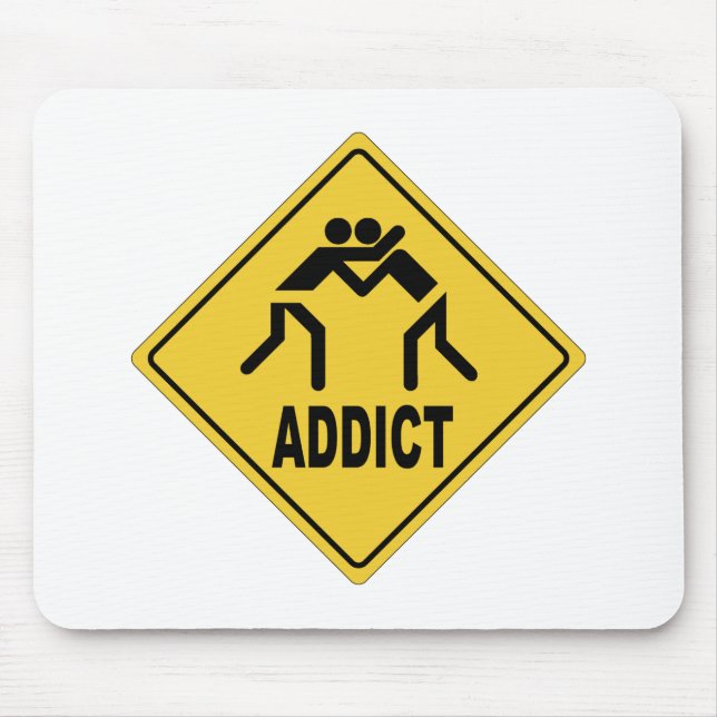 Wrestling Addict Mouse Mat (Front)