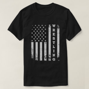 Wrestling American Flag USA Quote Wrestler T-Shirt