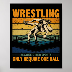 Wrestling Because Other Sports Require One Ball Poster