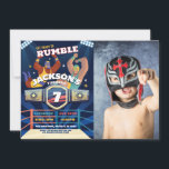 Wrestling Birthday Wrestle Ring Fighting Photo Invitation<br><div class="desc">Photo Wrestling Birthday Wrestle Ring Fighting Ring Invitation - Perfect for boys or girls. Back included.</div>