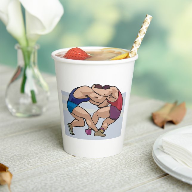 Wrestling Bout Paper Cups (Creator Uploaded)