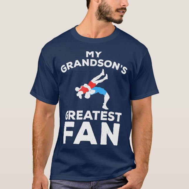 Wrestling Boy  for Grandmas and Grandpas T-Shirt (Front)