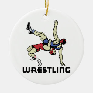 Wrestling Ceramic Tree Decoration