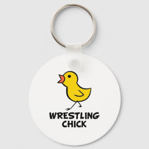 Wrestling Chick Keychain