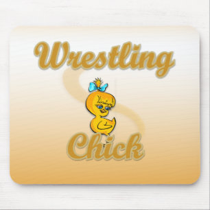 Wrestling Chick Mouse Mat