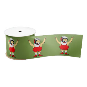 Wrestling Christmas Holiday Gifts Satin Ribbon