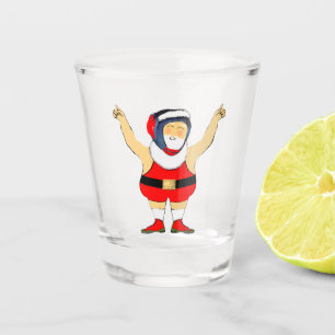 Wrestling Christmas Shot Glass