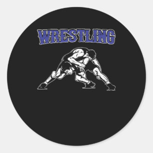 Wrestling Classic Round Sticker