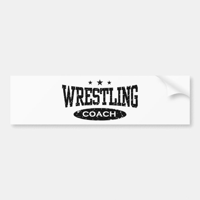 Wrestling Coach Bumper Sticker (Front)