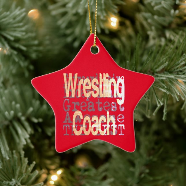 Wrestling Coach Extraordinaire Ceramic Tree Decoration (Tree)
