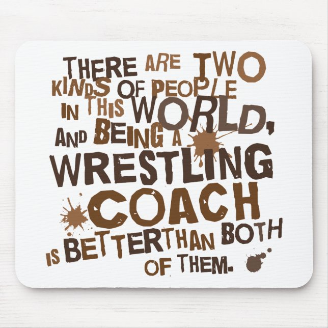 Wrestling Coach Gift Mouse Mat (Front)