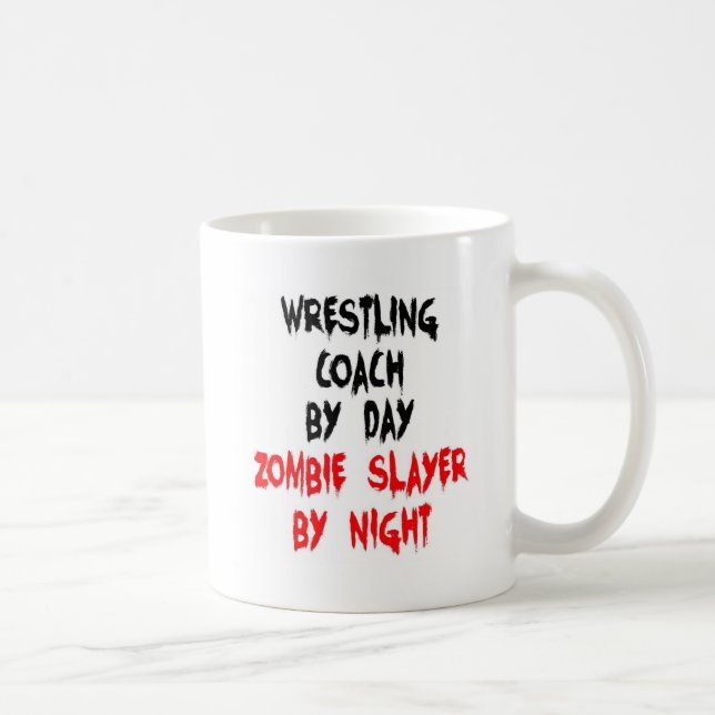 Wrestling Coach Zombie Slayer Coffee Mug (Right)