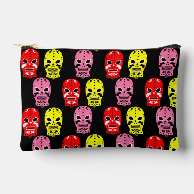 Wrestling Contest Masks Accessory Pouch (Front)