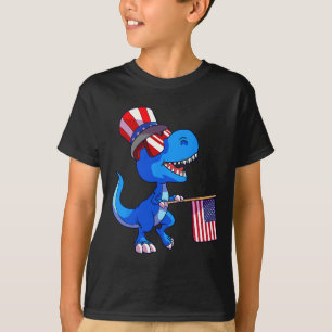 Wrestling Dad American Flag 4th Of July Fathers Da T-Shirt