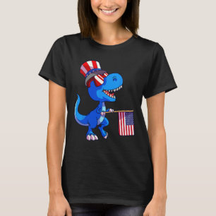 Wrestling Dad American Flag 4th Of July Fathers Da T-Shirt