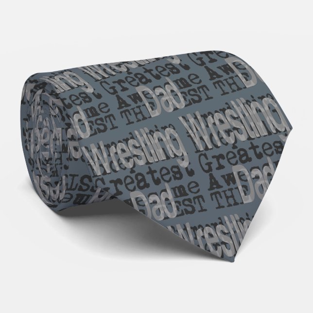 Wrestling Dad Extraordinaire Tie (Rolled)
