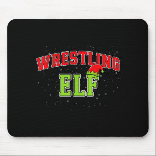 Wrestling Elf Christmas Family Matching Group Xmas Mouse Mat