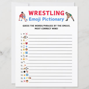 Wrestling Emoji Pictionary Game
