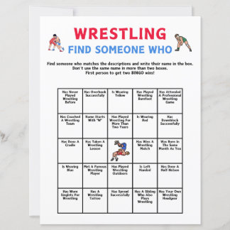 Wrestling Find Someone Who Game