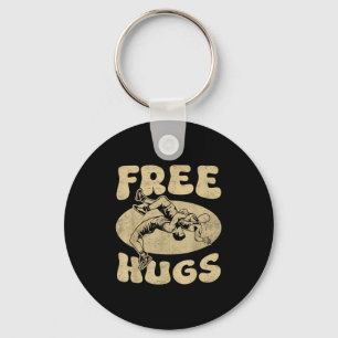 Wrestling - Funny Hugs Wrestling Shirt Wrestler Wr Key Ring