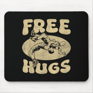 Wrestling - Funny Hugs Wrestling Shirt Wrestler Wr Mouse Mat